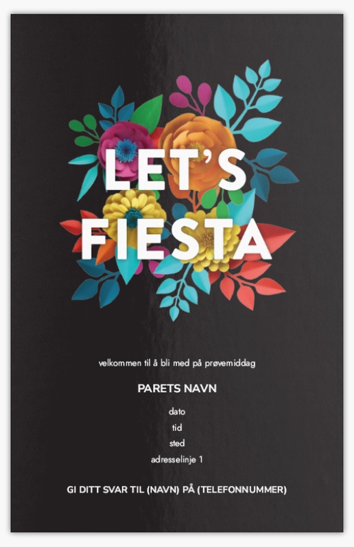 Forhåndsvisning av design for Designgalleri: Temafester Invitasjoner og kort, Ensidig 18.2 x 11.7 cm