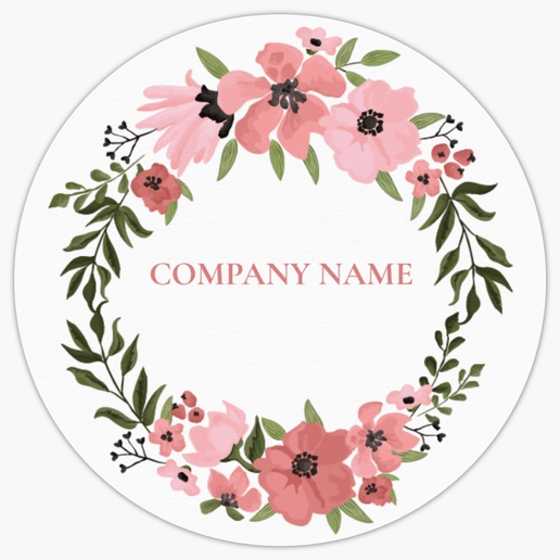 A monogram coral white pink design for Art & Entertainment