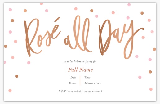 Design Preview for Bachelor & Bachelorette Party Invitations, 4.6” x 7.2” Flat