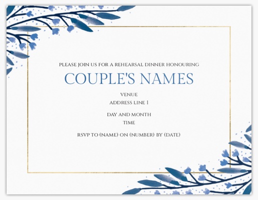 Design Preview for Design Gallery: Rehearsal Dinner Invitations & Announcements, Flat 13.9 x 10.7 cm