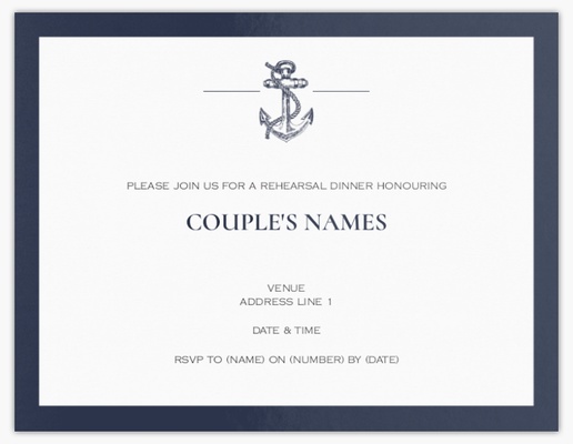 Design Preview for Design Gallery: Rehearsal Dinner Invitations & Announcements, Flat 13.9 x 10.7 cm