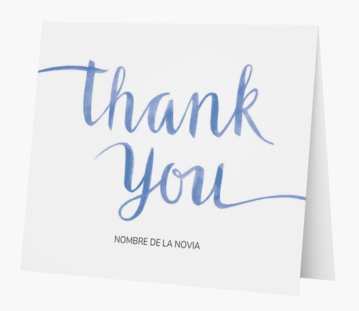 Un nota de agradecimiento gracias diseño blanco azul para Elegante