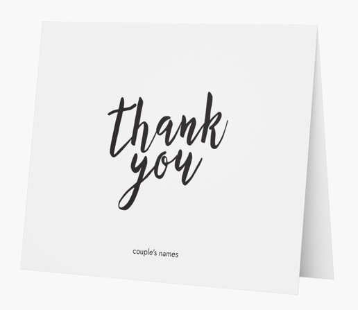 A thank you card lettering black design for Elegant
