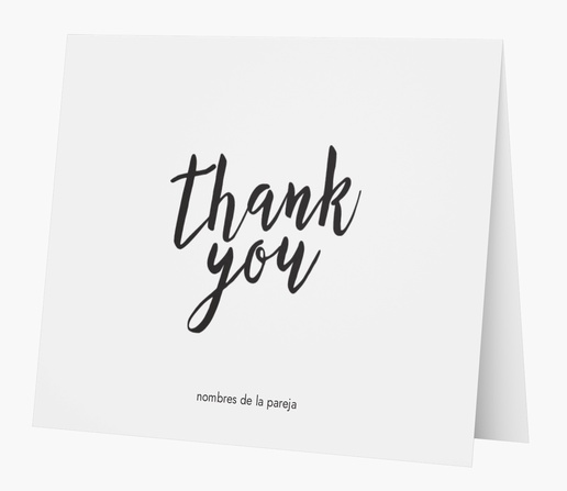 Un tarjeta de agradecimiento rotulación diseño negro para Elegante
