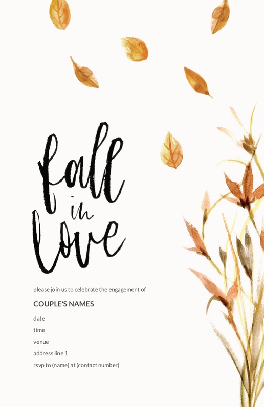 A fall engagement party white cream design for Occasion