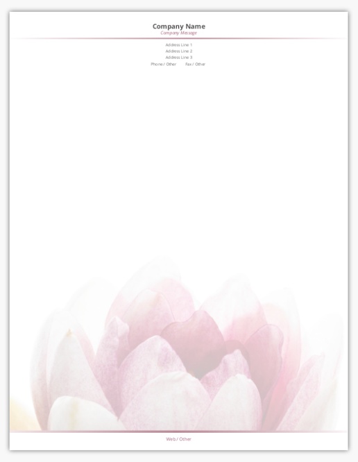 A 美容 lotus white pink design for Events