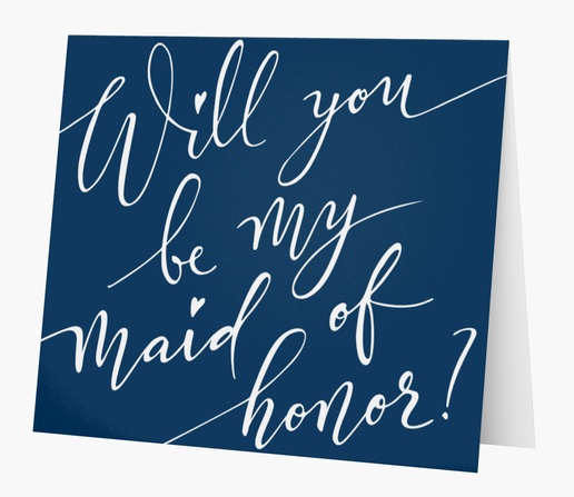 A wedding maid of honor will you be my maid of honor blue design for Wedding