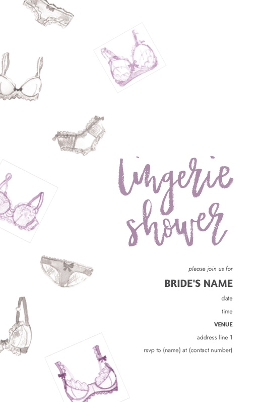 A undies bridal shower white pink design for Bridal Shower