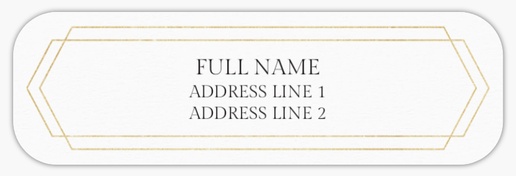 Design Preview for Design Gallery: Elegant Return Address Labels, White Paper