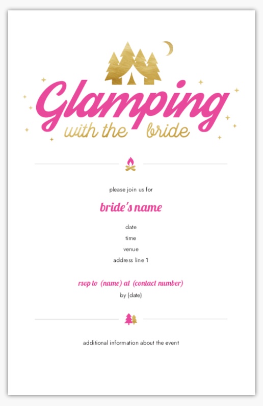 Design Preview for Rustic Invitations & Announcements Templates, 4.6” x 7.2” Flat