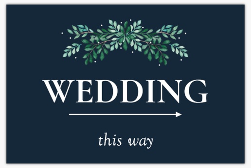 A wedding directional zapisać daty blue gray design for Spring