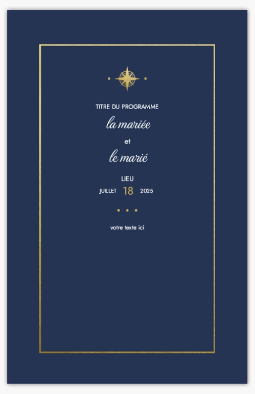 Aperçu du graphisme pour Galerie de modèles : programmes de mariage pour minimal, 21,6 x 13,9 cm