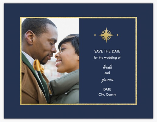 Design Preview for Design Gallery: Elegant Save The Date Cards, Flat 10.7 x 13.9 cm