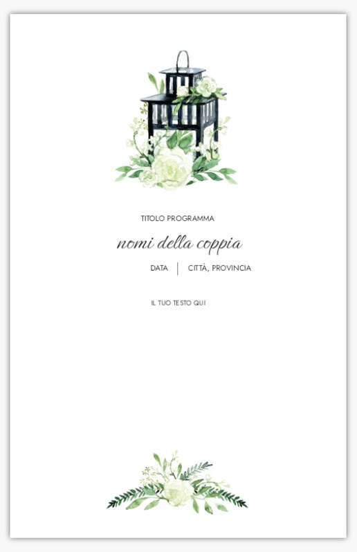 Anteprima design per Programmi di nozze: galleria di design, 21,6 x 13,9 cm