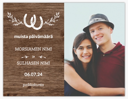 Mallin esikatselu Mallivalikoima: Rustiikki Muista päivämäärä -kortit, 13,9 x 10,7 cm