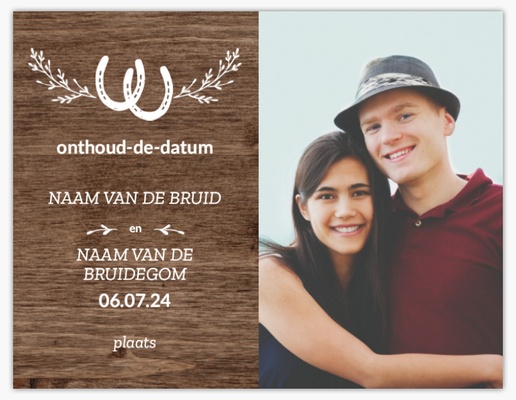 Voorvertoning ontwerp voor Save-the-date kaarten, 13,9 x 10,7 cm