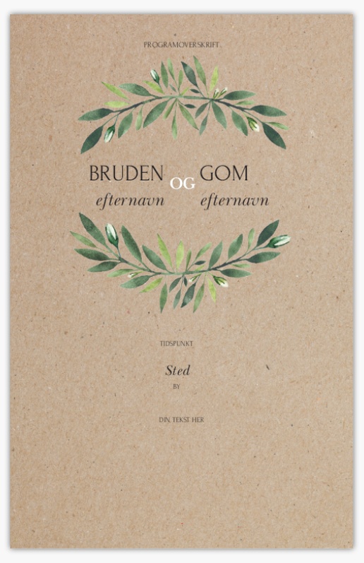 Forhåndsvisning af design for Designgalleri: Sommer Bryllupsprogrammer, 21,6 x 13,9 cm