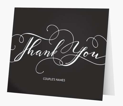 A script thank you hand lettering black gray design for Elegant