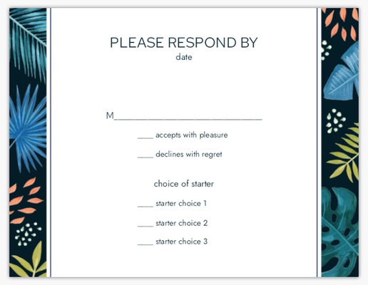 Design Preview for Destination Wedding RSVP Cards Templates, 5.5" x 4" Flat