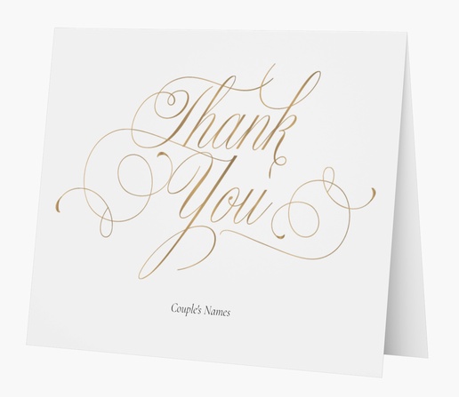 Design Preview for Elegant Custom Thank You Cards Templates, Folded 5.5" x 4"