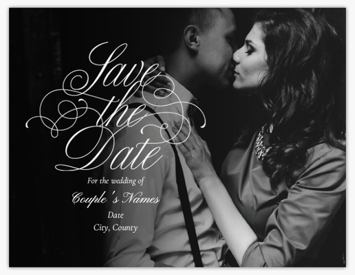 Design Preview for Design Gallery: Typographical Save The Date Cards, Flat 10.7 x 13.9 cm