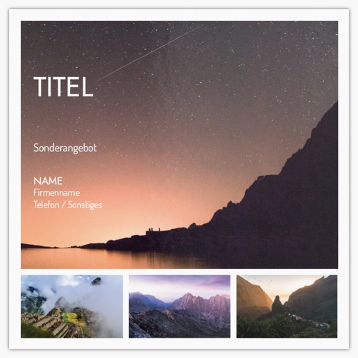 Designvorschau für Designgalerie: Postkarten Reise & Unterkunft, Quadratisch (148 x 148 mm)