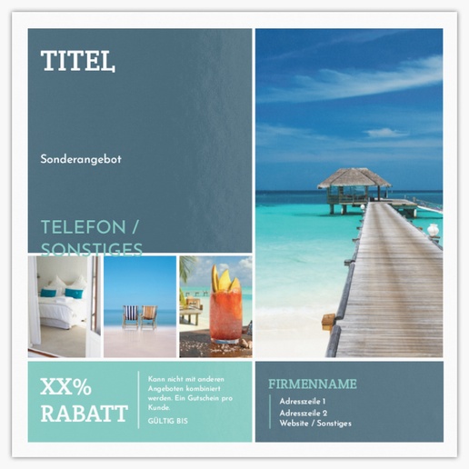 Designvorschau für Designgalerie: Postkarten Reisebüros, Quadratisch (148 x 148 mm)