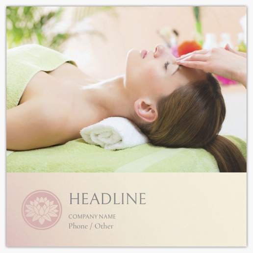 Design Preview for Design Gallery: Skin Care Postcards, Square (148 x 148 mm)