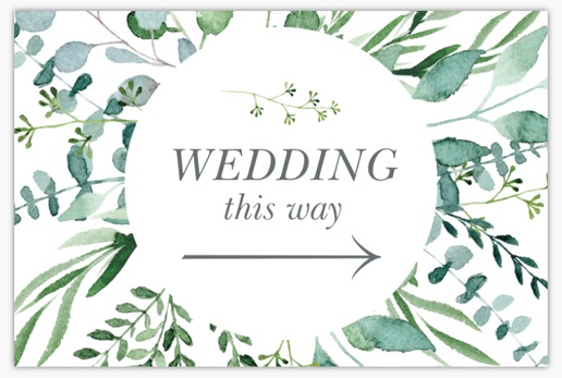 A 結婚式のプログラム gorgeous greens white gray design for Fall