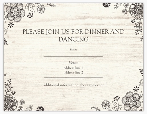 A invitación de la boda florals gray design for Events