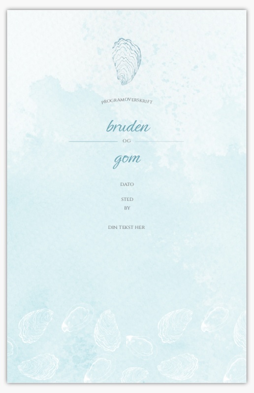 Forhåndsvisning af design for Designgalleri: Minimalt Bryllupsprogrammer, 21,6 x 13,9 cm