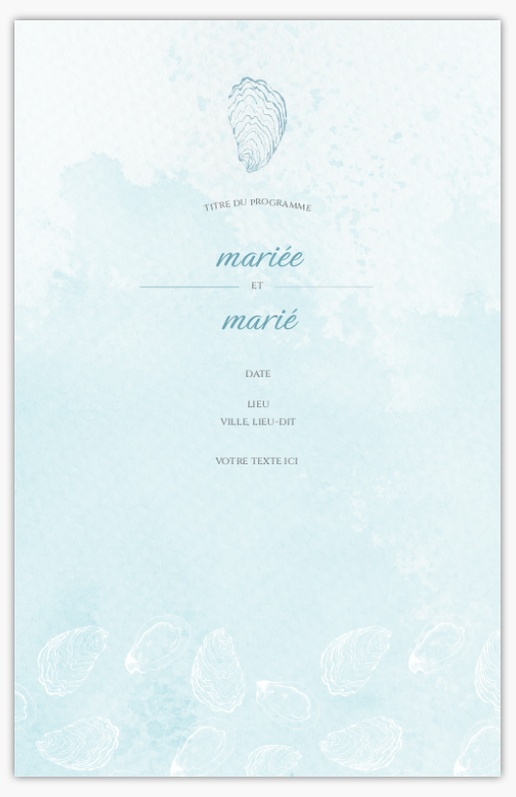 Aperçu du graphisme pour Galerie de modèles : Programmes de mariage pour Minimal, 21,6 x 13,9 cm