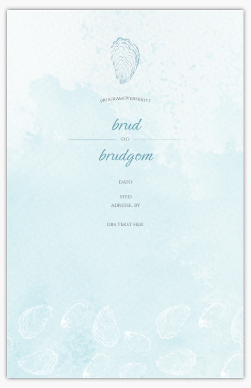 Forhåndsvisning av design for Designgalleri: Minimal Bryllupsprogrammer, 21,6 x 13,9 cm