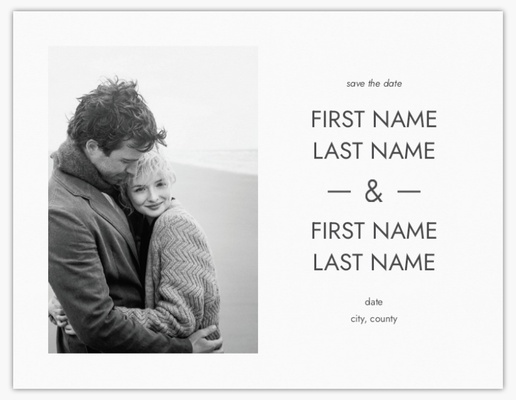 Design Preview for Templates for Typographical Save The Date Cards , Flat 10.7 x 13.9 cm