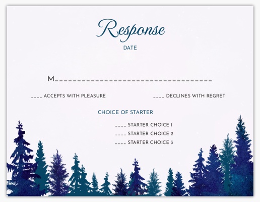 Design Preview for Design Gallery: Wedding RSVP Cards, 5.5" x 4" Flat