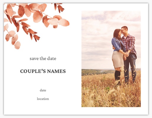 A stem save the date white brown design for Season with 1 uploads