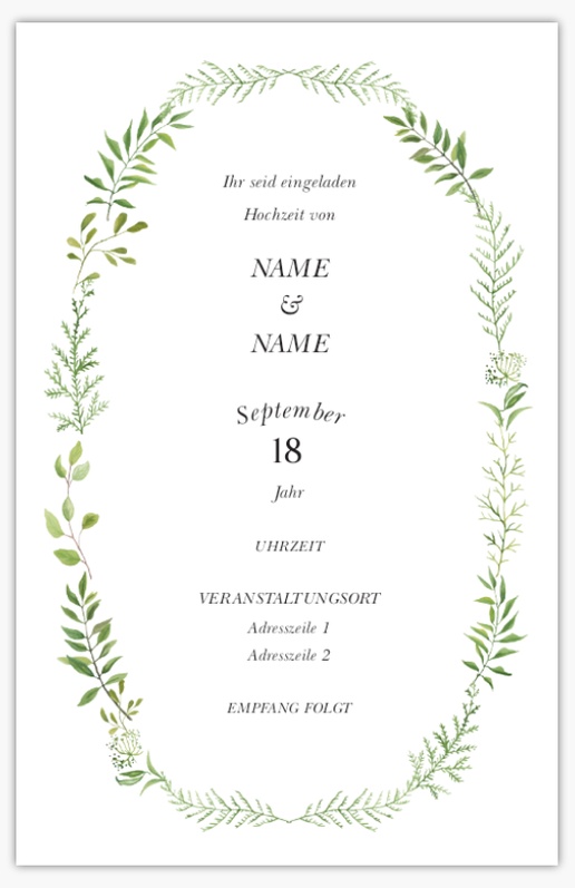 Designvorschau für Vorlagen für Hochzeitseinladungen, Flach 21.6 x 13.9 cm