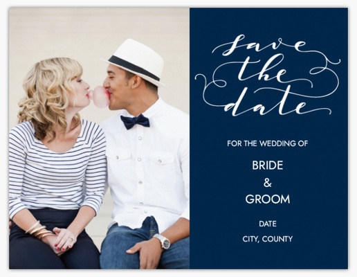Design Preview for Design Gallery: Nautical Save The Date Cards, Flat 10.7 x 13.9 cm