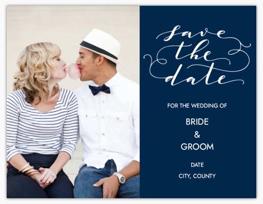 Design Preview for Nautical Save the Date Cards Templates, 5.5" x 4"