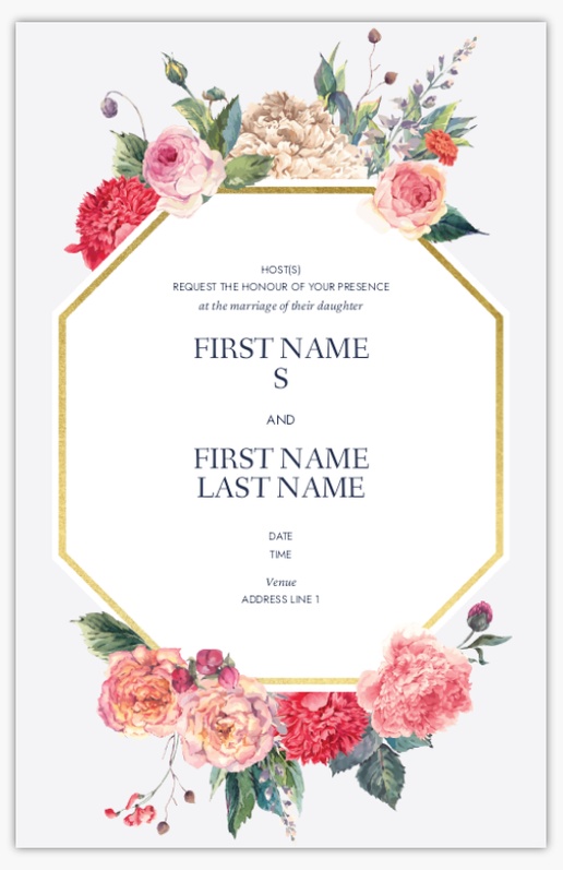 Design Preview for Design Gallery: Vintage Wedding Invitations, 6" x 9" Flat