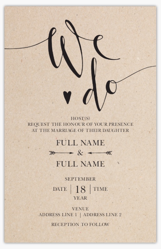 Design Preview for Design Gallery: Rustic Wedding Invitations, Flat 21.6 x 13.9 cm