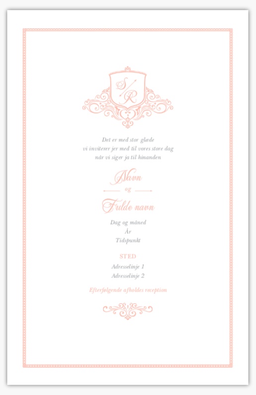 Forhåndsvisning af design for Designgalleri: Bryllupsinvitationer, Enkeltsidet 21.6 x 13.9 cm