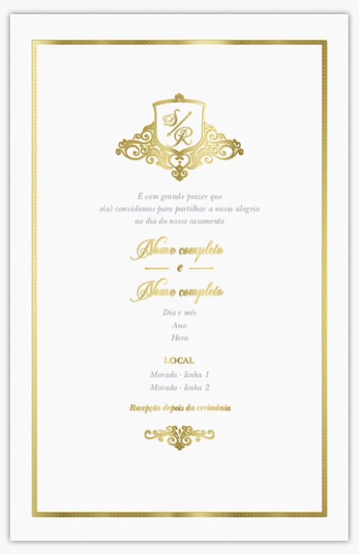 Pré-visualização do design de Convites de casamento, Sem dobra 21,6 x 13,9 cm