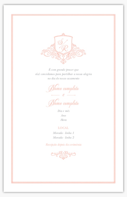 Pré-visualização do design de Modelos e designs de convites de casamento, Sem dobra 21,6 x 13,9 cm