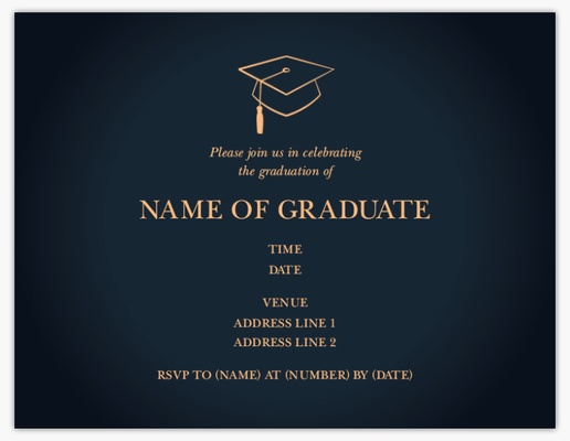 Design Preview for Graduation Invitations & Announcements Templates, 5.5" x 4" Flat