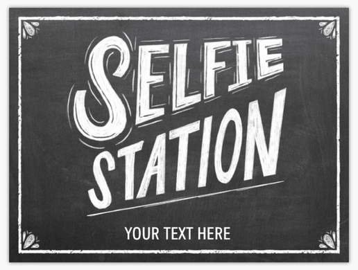 A vintage selfie station selfies gray design for Events