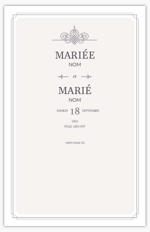 Aperçu du graphisme pour Galerie de modèles : Programmes de mariage pour Traditionnel & Classique, 21,6 x 13,9 cm
