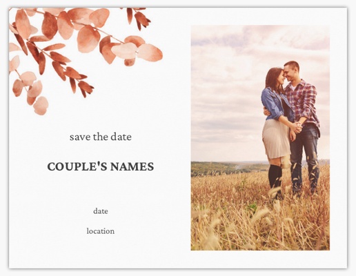 Design Preview for Design Gallery: Rustic Save The Date Cards, Flat 10.7 x 13.9 cm