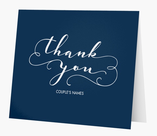 Design Preview for Nautical Custom Thank You Cards Templates, Folded 5.5" x 4"