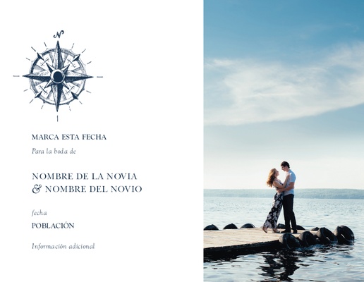 Un boda náutica clásico diseño crema blanco para Náutico con 1 imágenes